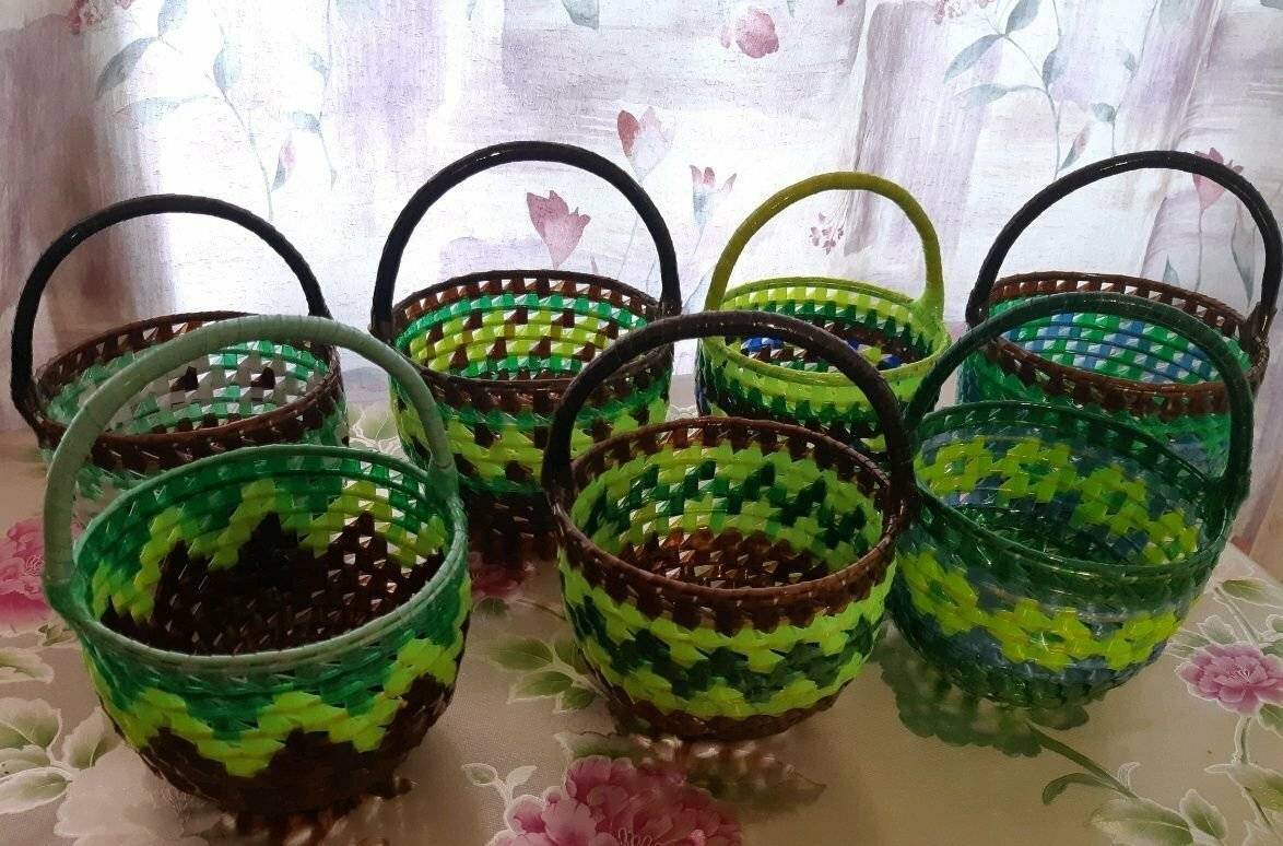 Плетение корзин из пластиковых бутылок своими руками: мастер-класс для начинающих мастеров