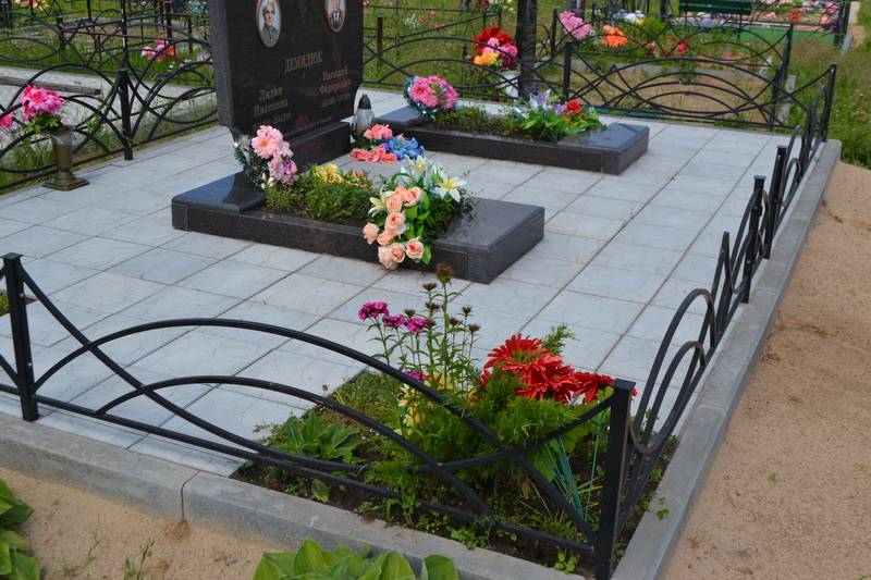 Благоустройство могилы на кладбище