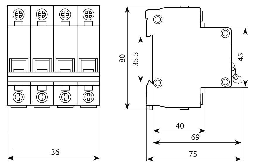 Выключатель автоматический ва47 29 габаритные размеры - стройка и ремонт