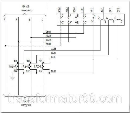 Семипроводная схема подключения счетчика через трансформаторы