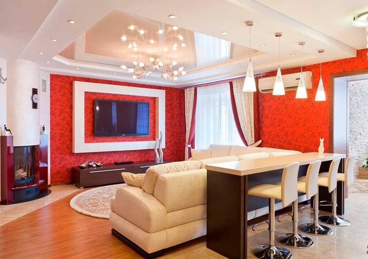 Примеры освещения на кухне с натяжным потолком