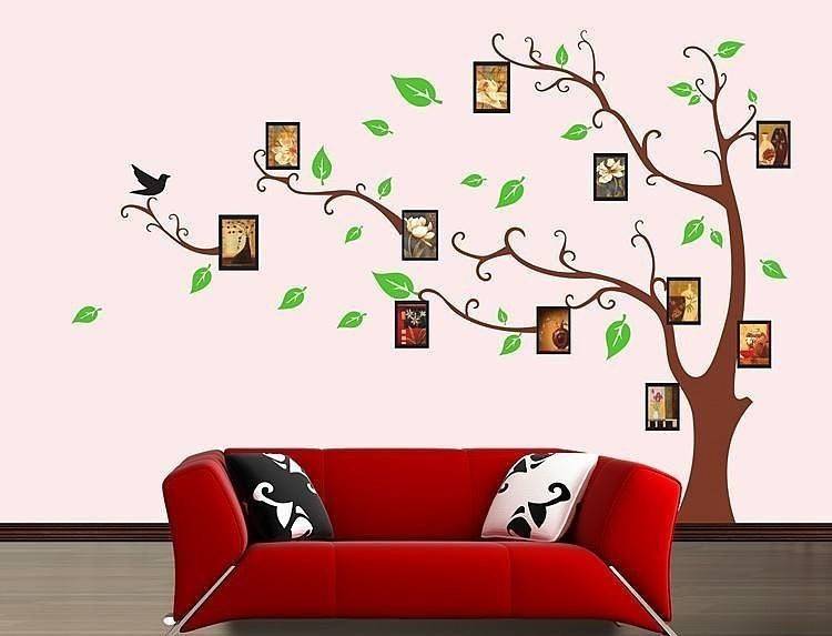 Дерево на стене как книга родословной и как необычный декор интерьера - 27 фото
