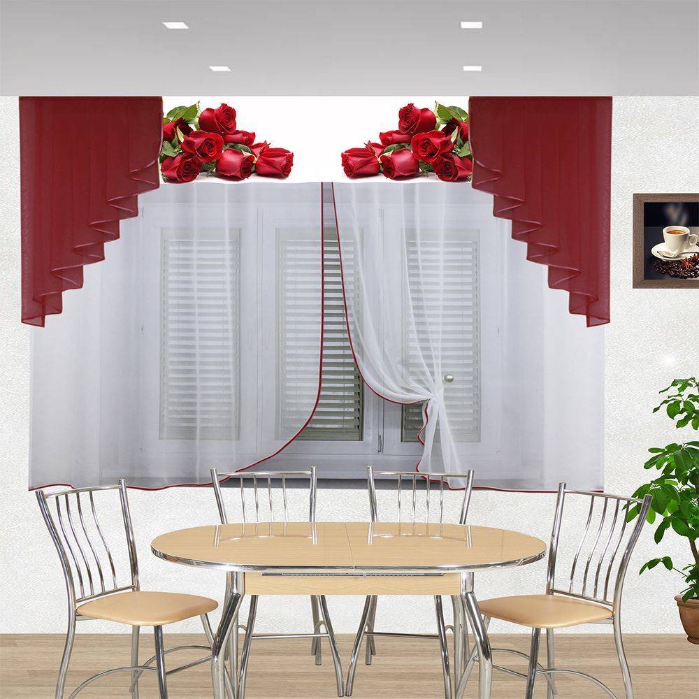 Шторы на кухню — фото реальных примеров использования в кухонном дизайне современных штор