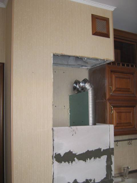 Вентиляционный короб на кухне: демонтаж, восстановление, дизайн