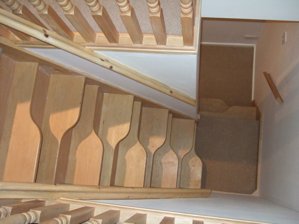 Строительство лестницы «гусиный шаг». фото