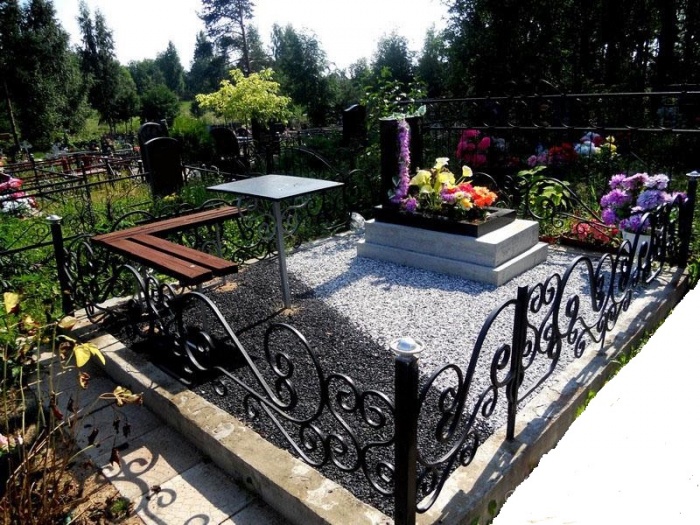 Как благоустроить территорию на кладбище. как красиво обустроить могилу на кладбище, фото примеры