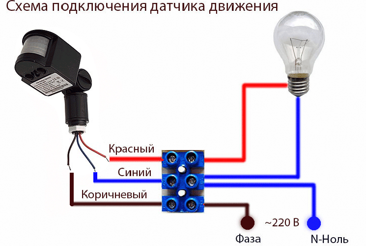 Подсоединяем прожектор. Схема подключения датчика движения к лампочке с выключателем. Схема подключения светильника с двумя датчиками движения. Датчик движения схема подключения 220в. Схема подключения датчика движения на 2 лампочки.