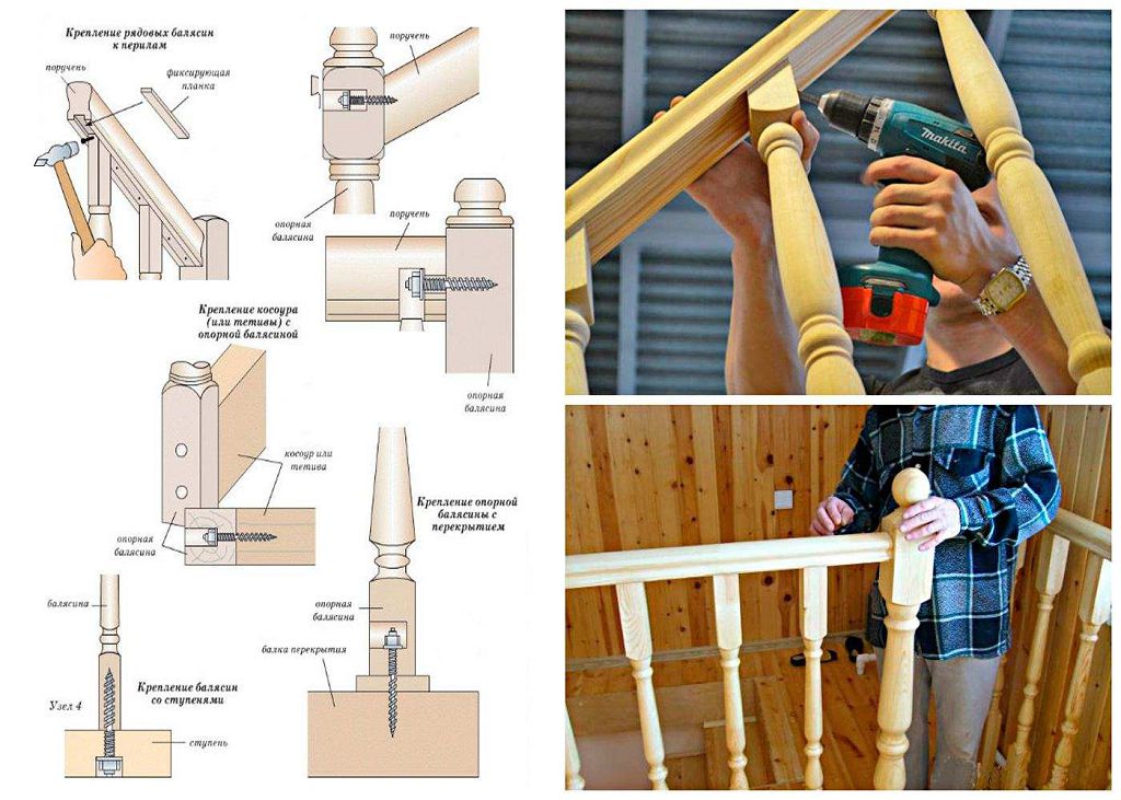 Как крепить балясины и перила: деревянная лестница своими руками - rmnt
 - 6 декабря
 - 43855592500 - медиаплатформа миртесен