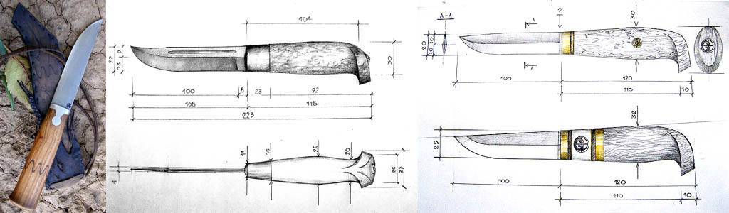Рукоять для ножа своими руками чертежи