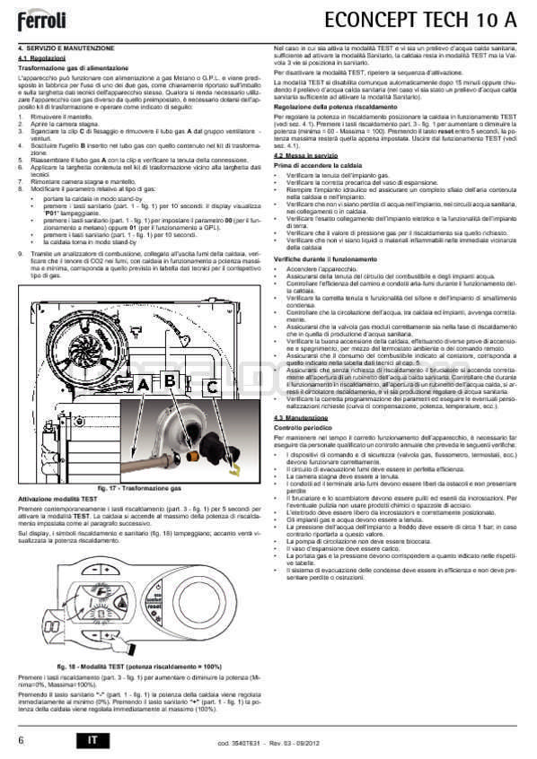 Инструкции и руководства по котлам ferroli