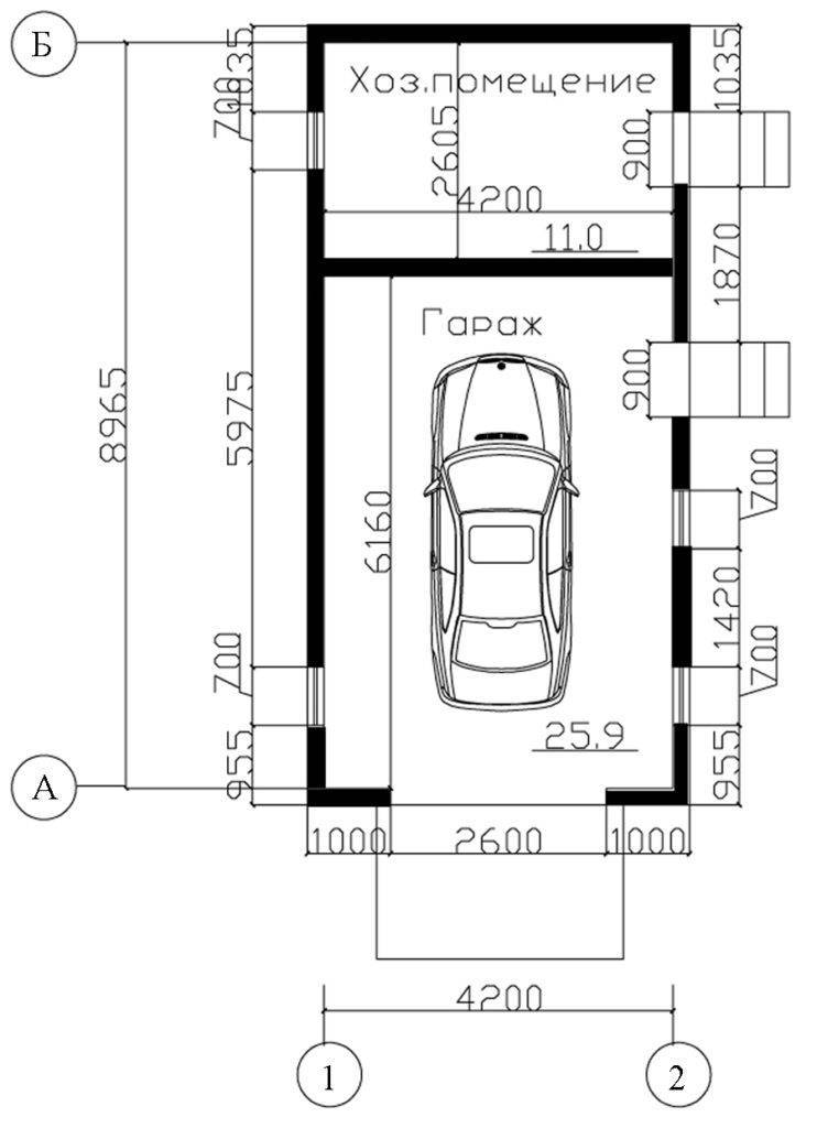 Подбираем оптимальные размеры гаража на 1 машину — габариты, площадь и минимальная ширина