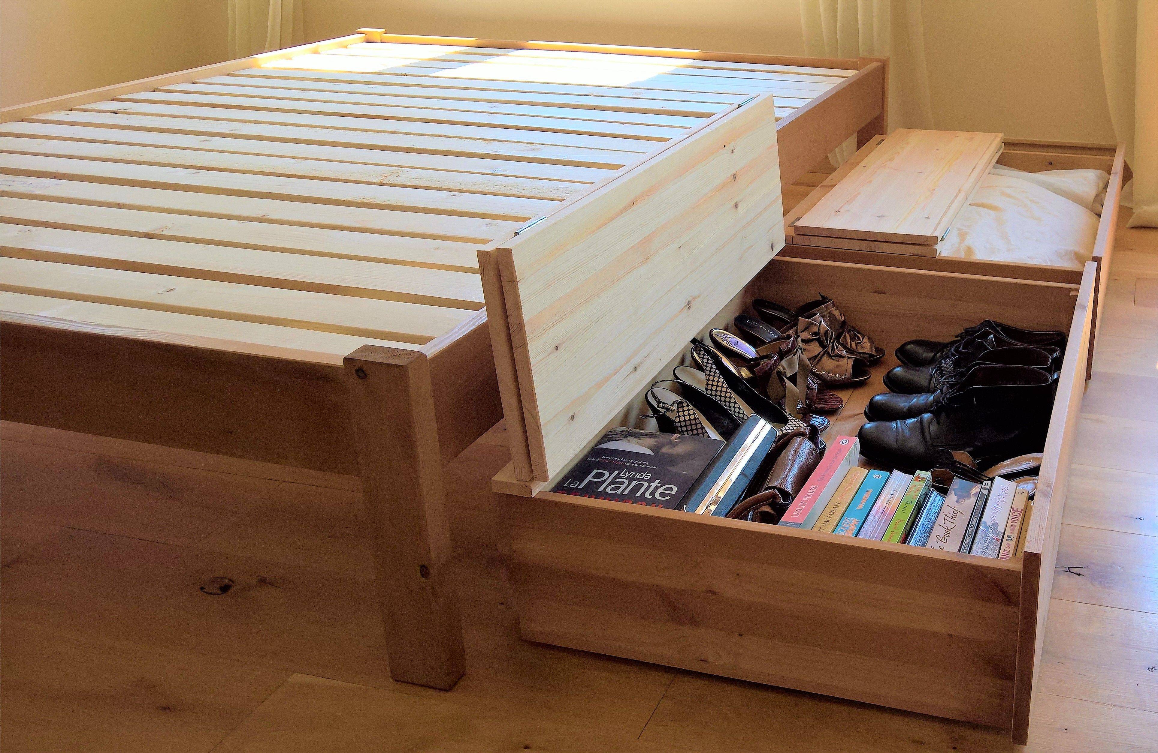 Кровать с выдвижными ящиками своими руками: порядок изготовления